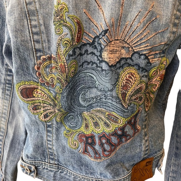 Vintage Roxy jeans jacket size medium - Picture 3 of 4